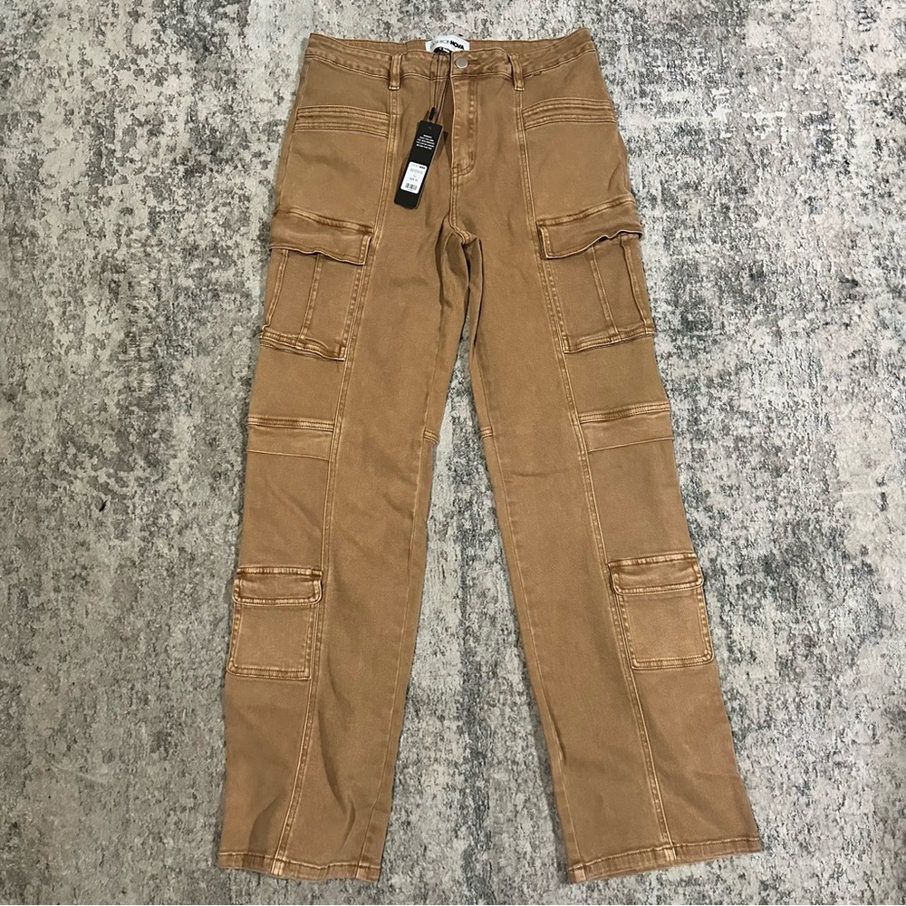 High Waist Khaki Cargo Pants NWT Size 15